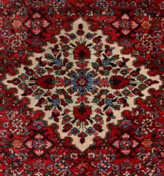 Tapis Persan Bidjar, 148 cm x 200 cm, laine nouée main en Iran vers 1950, parfait état-photo-4