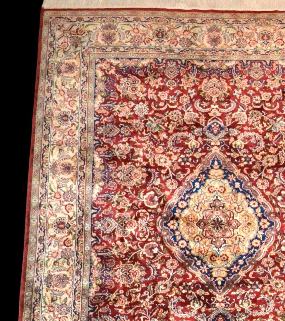 Indo-persian Tabriz Rug, 175 Cm X 230 Cm, Finely Hand-knotted Wool Circa 1980, Perfect Condition-photo-3