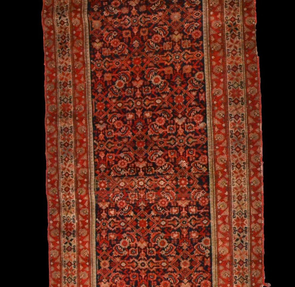 Antique Rug, Ferahan Gallery, 92 Cm X 396 Cm, Hand-knotted Wool, Persia, (iran) Late 19th Century