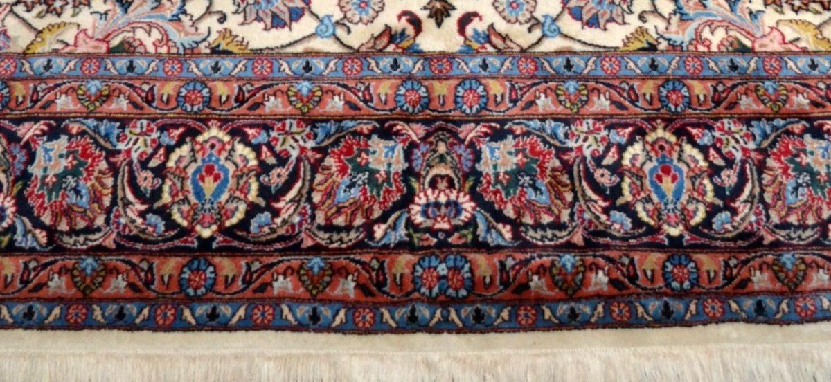 Sarough Rug, 200 Cm X 303 Cm, Hand Knotted Kork Wool In Iran Circa 1980 In Immaculate Condition-photo-3