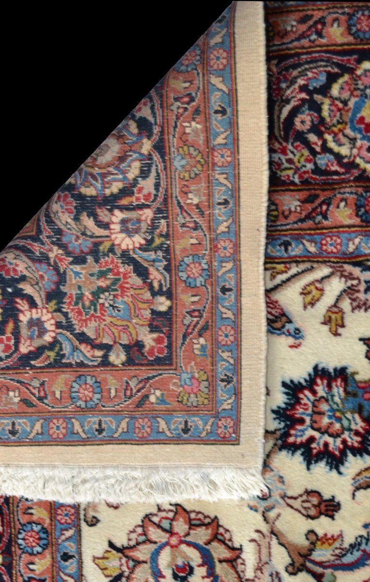 Sarough Rug, 200 Cm X 303 Cm, Hand Knotted Kork Wool In Iran Circa 1980 In Immaculate Condition-photo-5