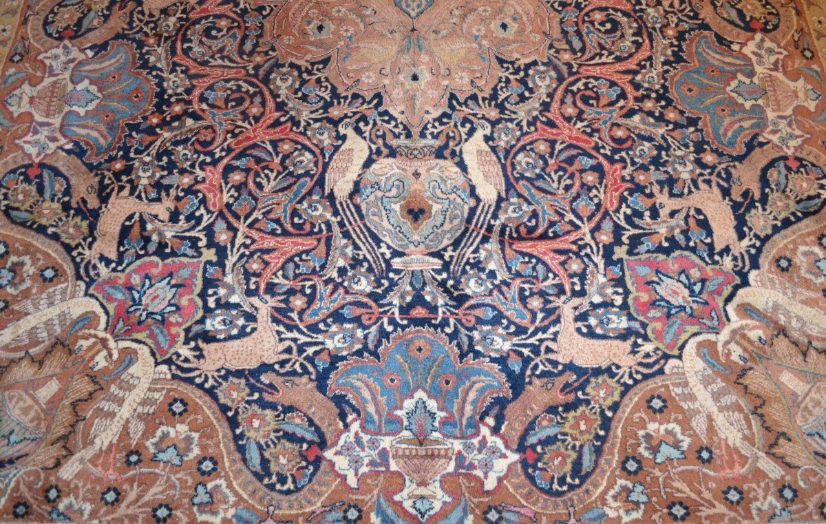 Kashmar Rug, Persian, 309 X 395 Cm, Hand-knotted Wool In Iran, Superb Condition Around 1970 -1980-photo-3