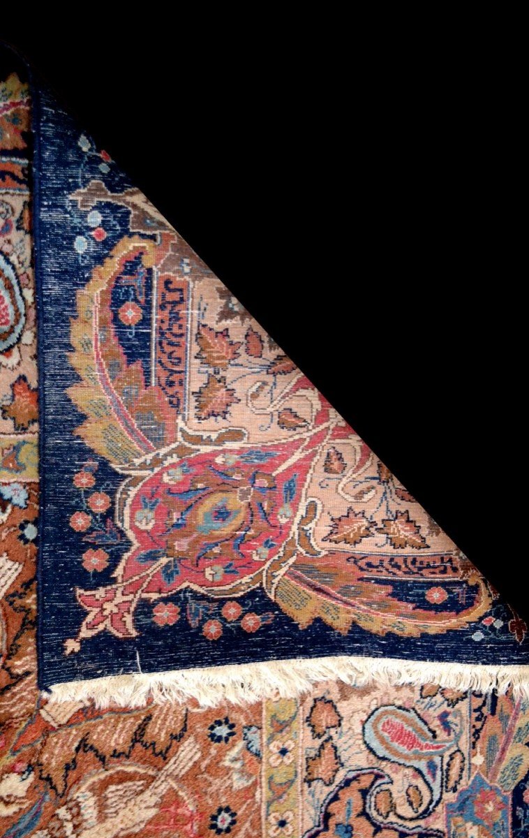 Tapis Kashmar, persan, 309 x 395 cm, laine nouée main en Iran, superbe état vers 1970 -1980-photo-8