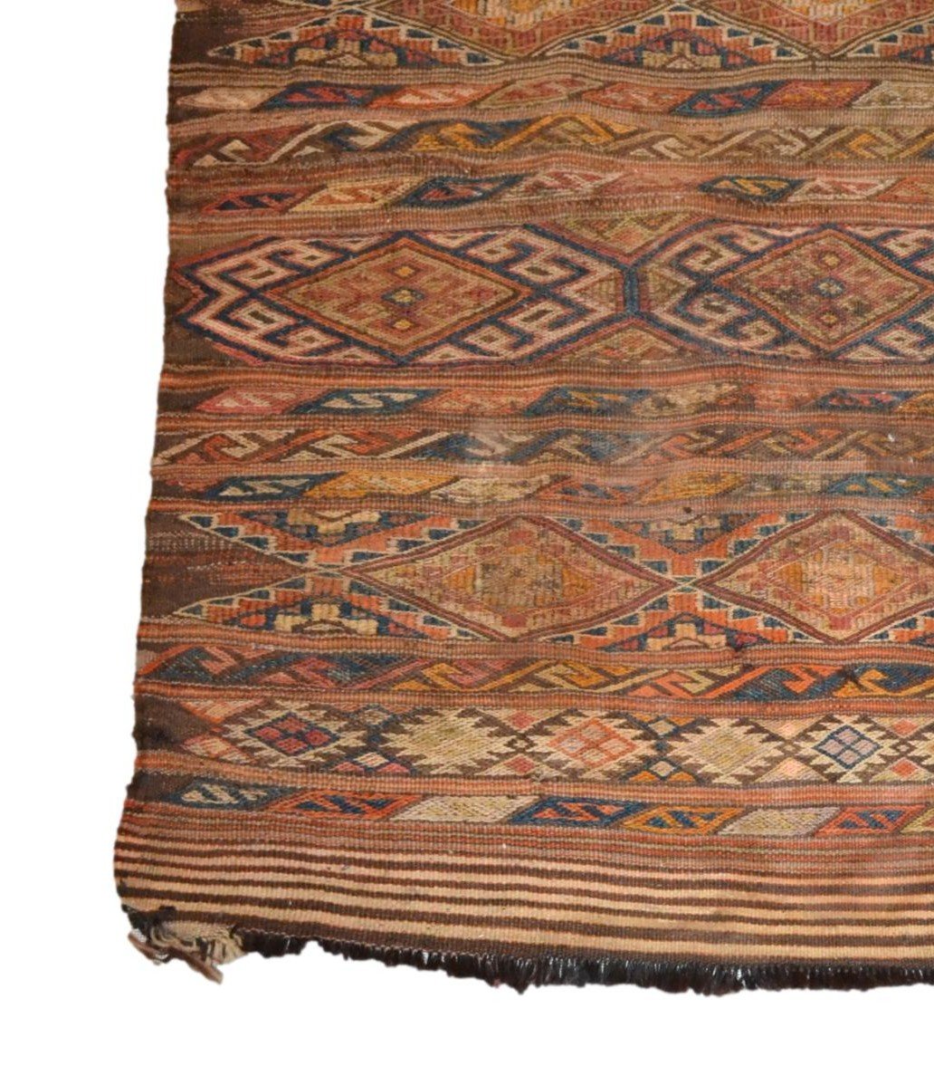 Mafrash en kilim Shahsavan Moghan, 97 x 112 cm, laine sur laine tissée main façon soumak XIXème-photo-2