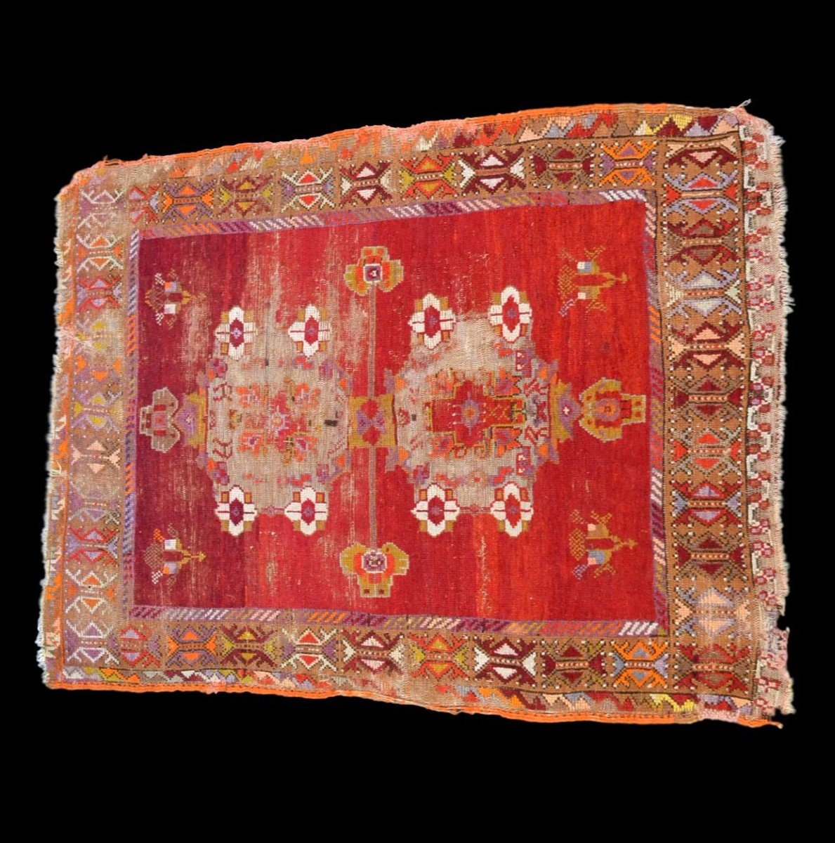 Tapis çal-zeyve ancien, Anatolie, Turquie, 115 x 155 cm, laine, fin du XVIIIème, début XIXème-photo-3