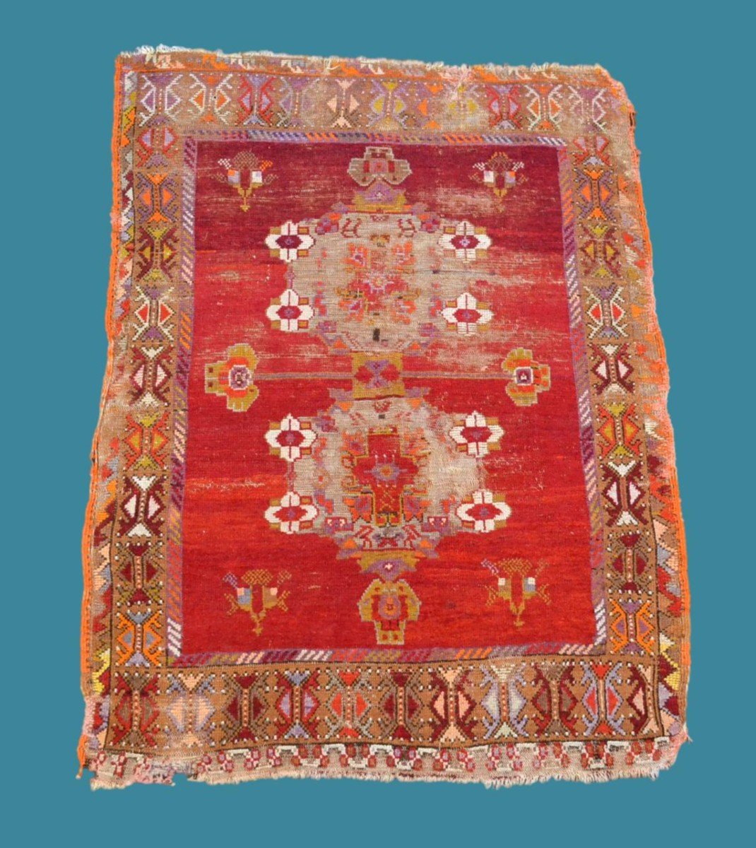 Tapis çal-zeyve ancien, Anatolie, Turquie, 115 x 155 cm, laine, fin du XVIIIème, début XIXème-photo-7