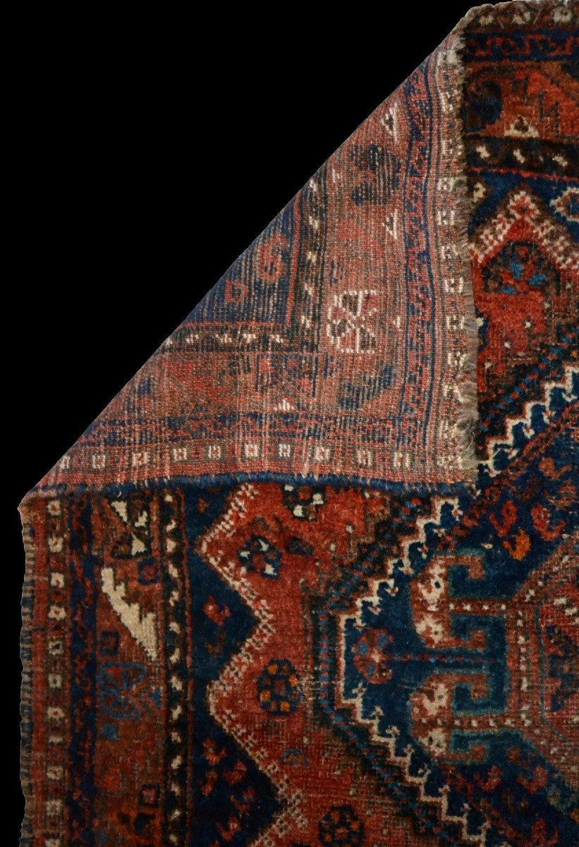 Gashghaï Rug, Hand-knotted Wool On Wool, 115 X 152 Cm, Iran, Early 20th Century, In Very Good Condition-photo-6