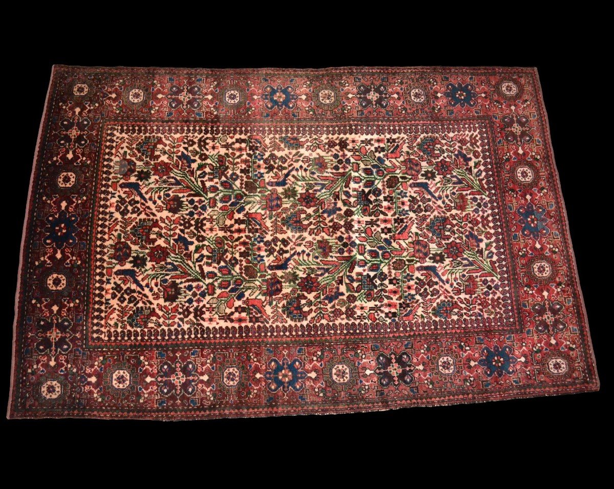 Tapis Sarouk, 130 x 194 cm, laine nouée main vers le milieu du XXème siècle, très bon état-photo-2