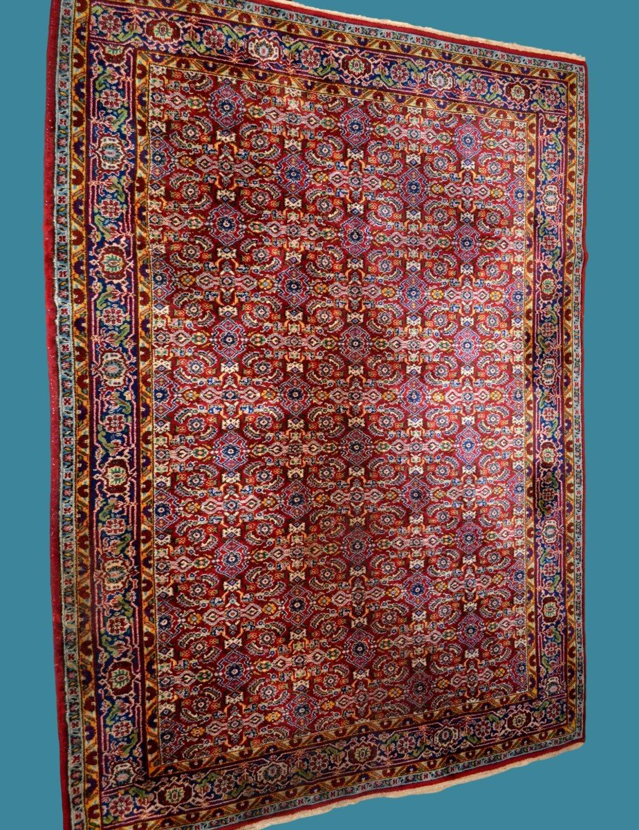 Tabriz Khoy, Persian, 209 Cm X 290 Cm, Hand-knotted Wool, In Iran, Around 1970 In Very Good Condition-photo-2