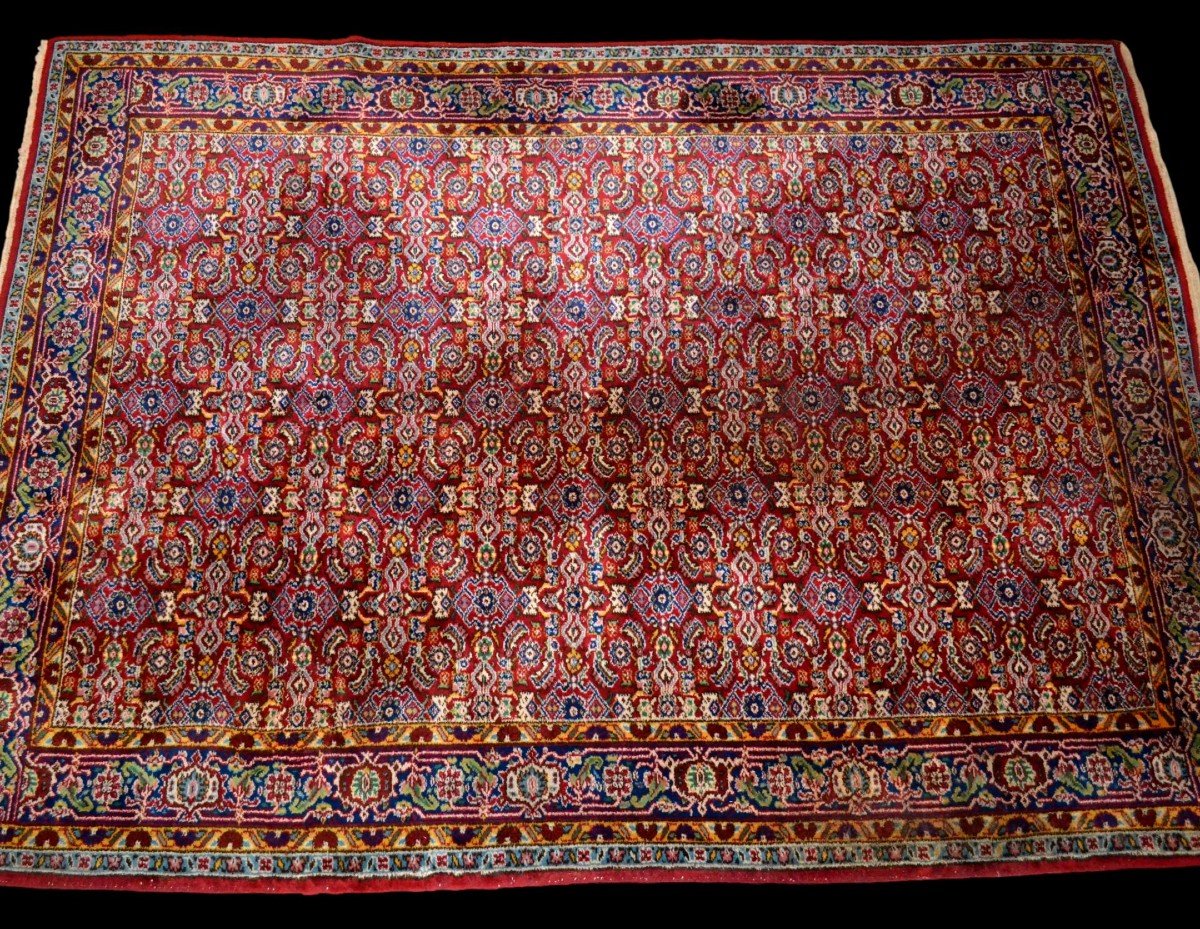 Tabriz Khoy, Persan, 209 cm x 290 cm, laine nouée main, en Iran, vers 1970 en très bon état-photo-3