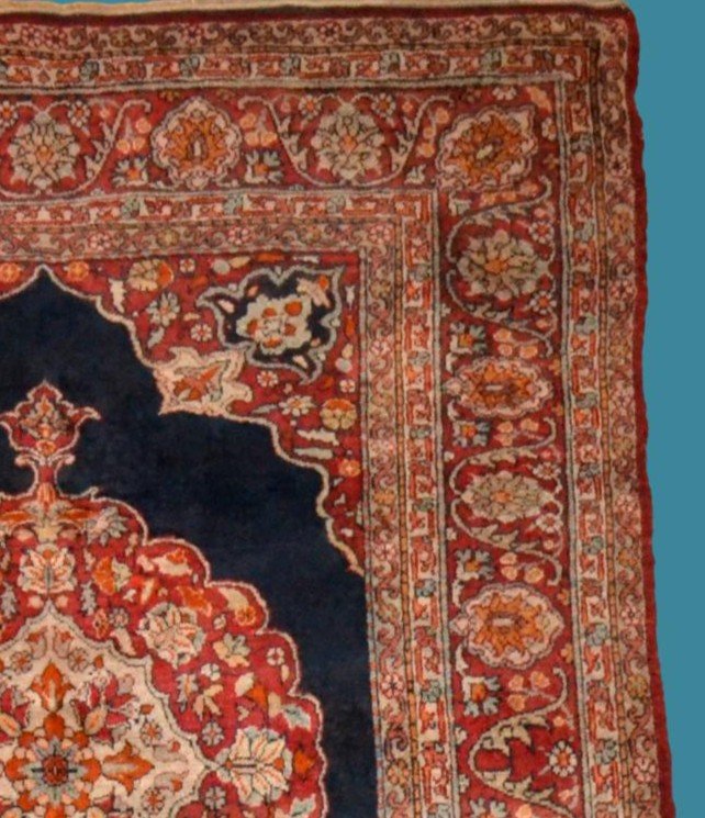 Sarouk Ferahan ancien, 140 cm x 190 cm, laine nouée main en Perse, région d'Arak, XIXème siècle-photo-4