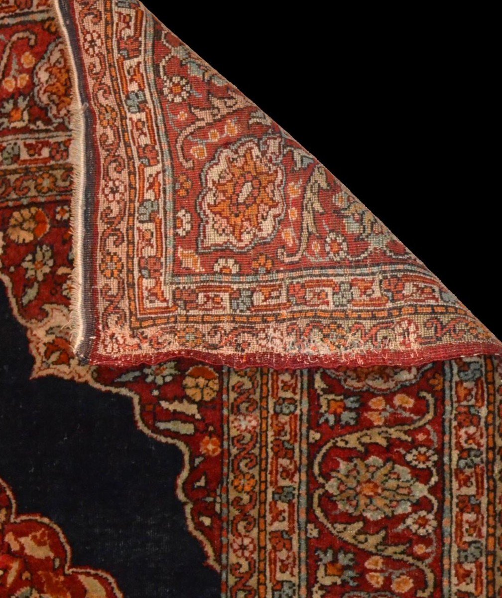 Sarouk Ferahan ancien, 140 cm x 190 cm, laine nouée main en Perse, région d'Arak, XIXème siècle-photo-7