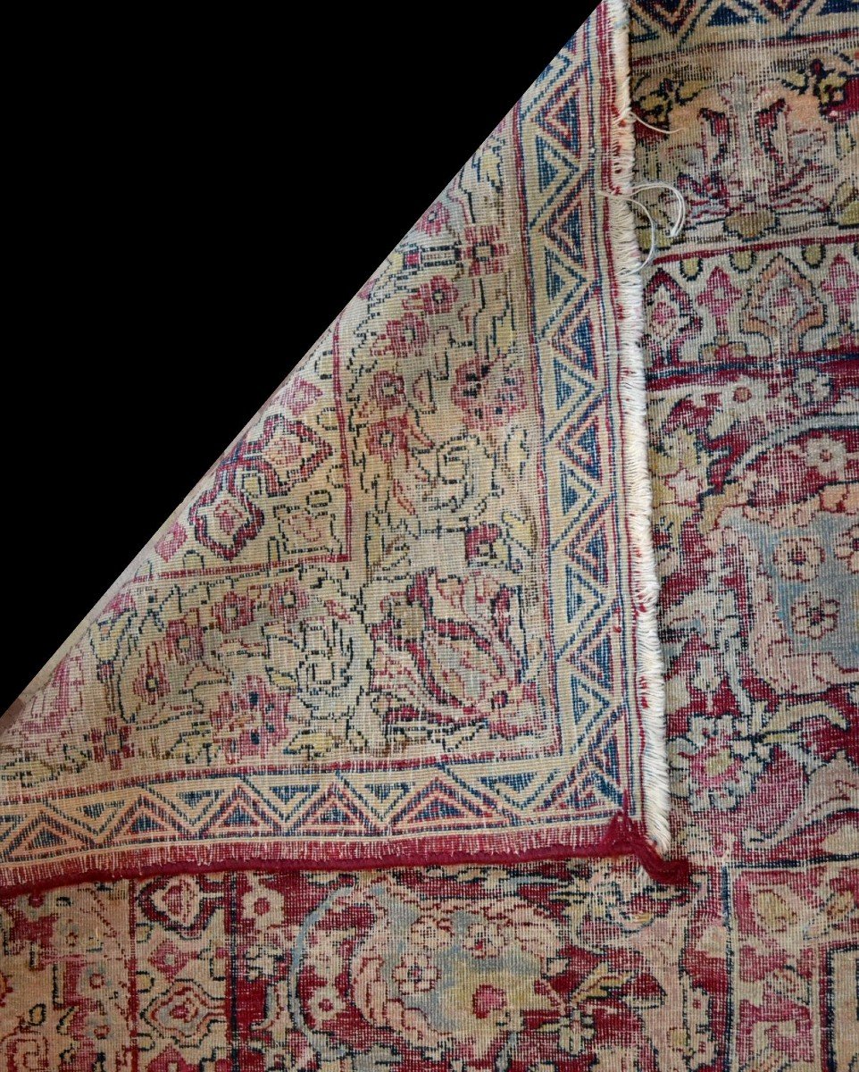 Important Old Kirman, 355 X 457 Cm, Signed, Persia (iran) Circa 1880, Hand-knotted, Museum Quality-photo-6