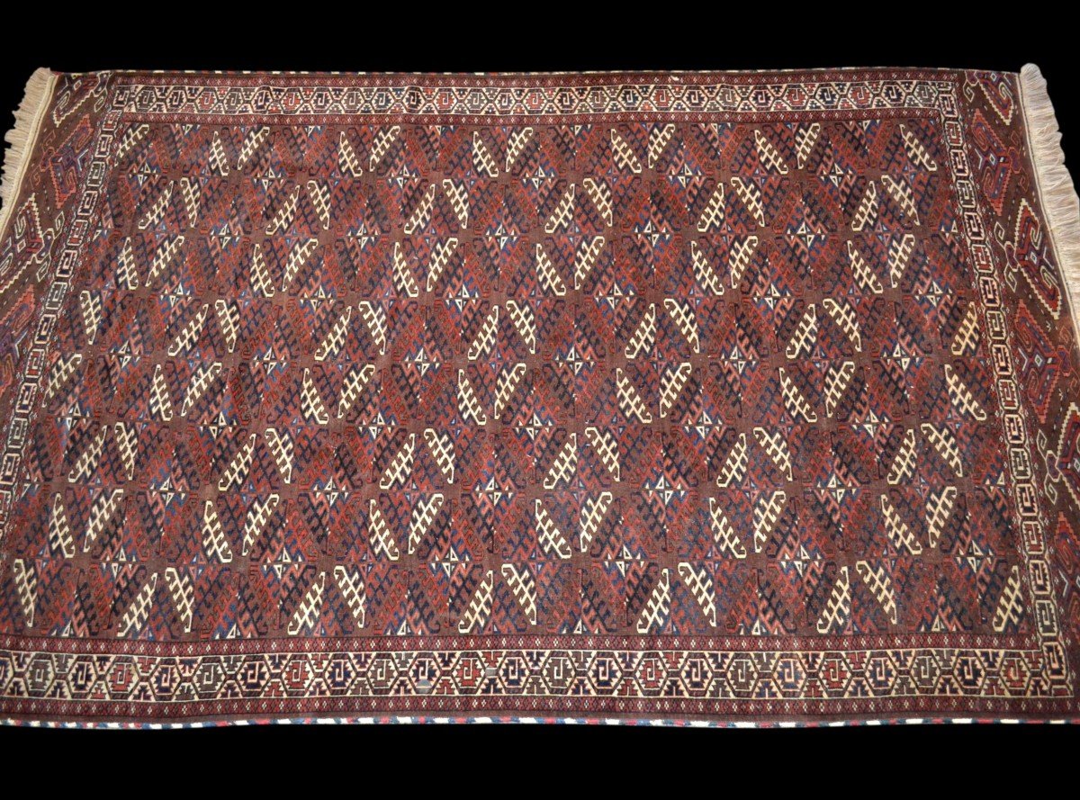 Tekké Carpet, 217 Cm X 347 Cm, Hand-knotted Wool Around 1960/70 In Turkestan, Very Good Condition-photo-3