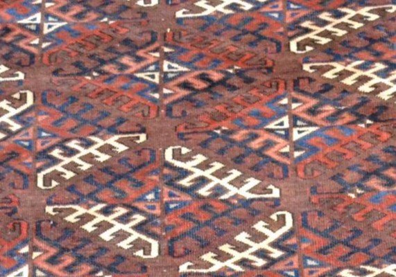 Tekké Carpet, 217 Cm X 347 Cm, Hand-knotted Wool Around 1960/70 In Turkestan, Very Good Condition-photo-3
