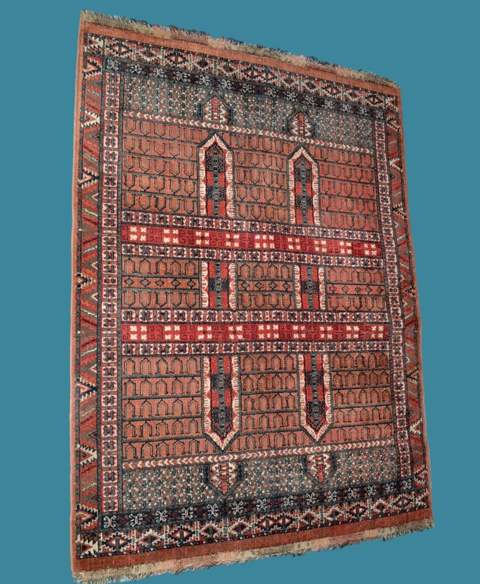 Tapis Yomoud des Turkmènes, 164 x 227 cm, laine sur laine nouées main, première partie du XXème siècle-photo-2
