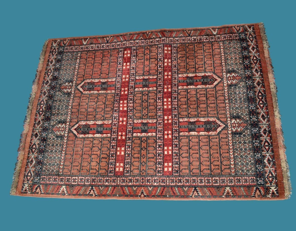 Tapis Yomoud des Turkmènes, 164 x 227 cm, laine sur laine nouées main, première partie du XXème siècle-photo-3