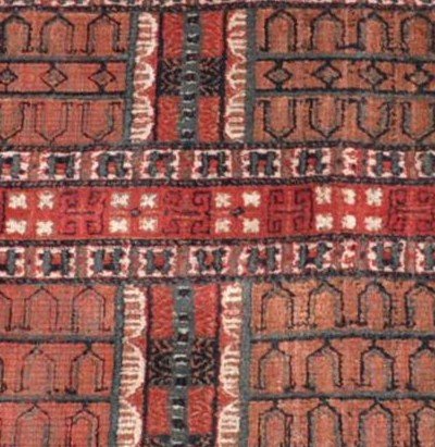 Tapis Yomoud des Turkmènes, 164 x 227 cm, laine sur laine nouées main, première partie du XXème siècle-photo-6