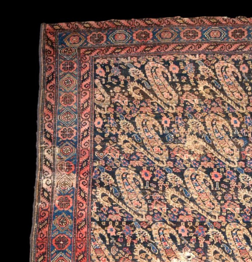 Senneh Rug, Persia From The 19th Century, 117 X 187 Cm, Hand-knotted Wool Decorated With Botehs, Normal Wear-photo-1