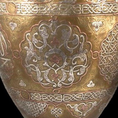 Important Baluster Vase In Brass Damascened With Silver, Syrian Art Of The 19th Century, Superb Condition-photo-5