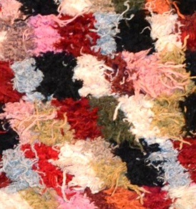 Fantaisie Berbère Boucharouite, années 50, laine nouée main au Maroc, bel état, un vrai tableau-photo-1