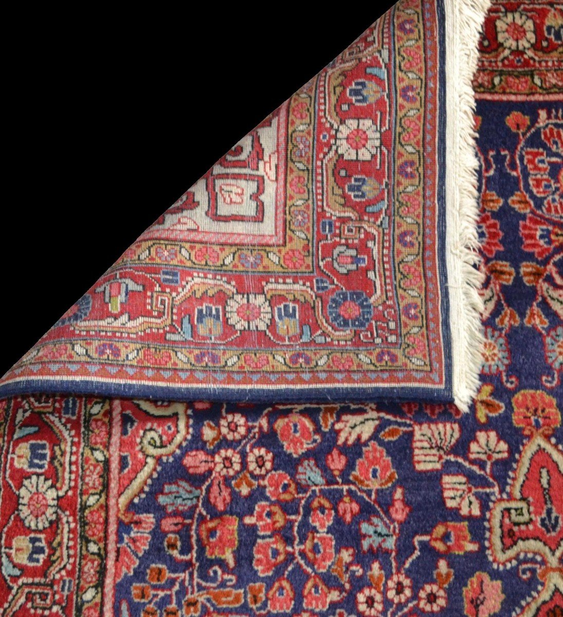 Sarouk Rug, 128 Cm X 215 Cm, Kork Wool Hand Knotted In Iran Circa 1980 In Perfect Condition-photo-8