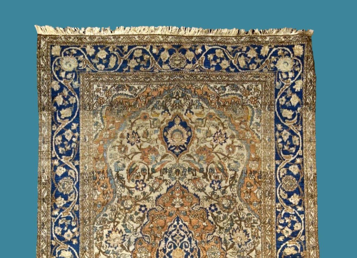 Antique Isfahan Rug, Persia, Early 20th Century, 133 Cm X 208 Cm, Hand-knotted Wool, Superb-photo-4