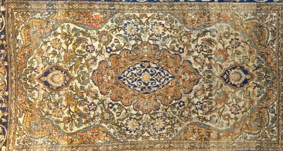 Antique Isfahan Rug, Persia, Early 20th Century, 133 Cm X 208 Cm, Hand-knotted Wool, Superb-photo-3