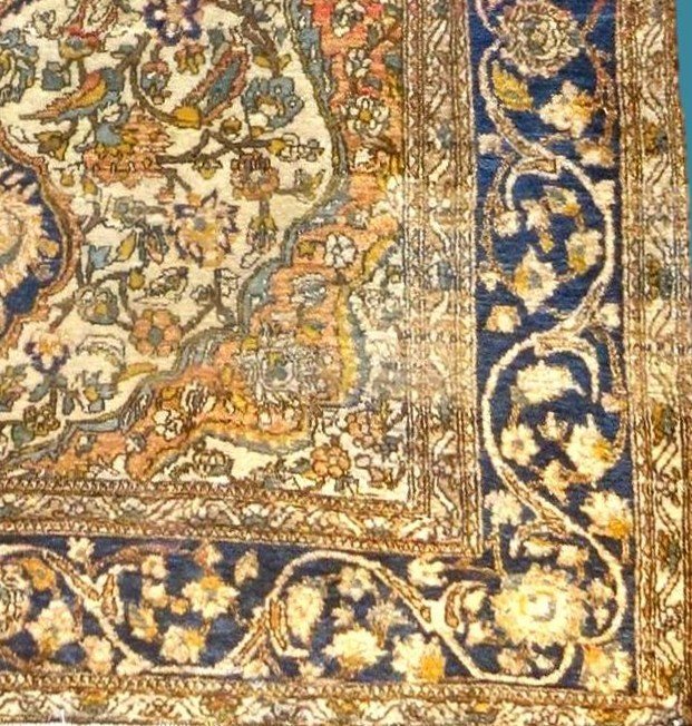 Antique Isfahan Rug, Persia, Early 20th Century, 133 Cm X 208 Cm, Hand-knotted Wool, Superb-photo-5