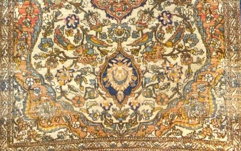Antique Isfahan Rug, Persia, Early 20th Century, 133 Cm X 208 Cm, Hand-knotted Wool, Superb-photo-6