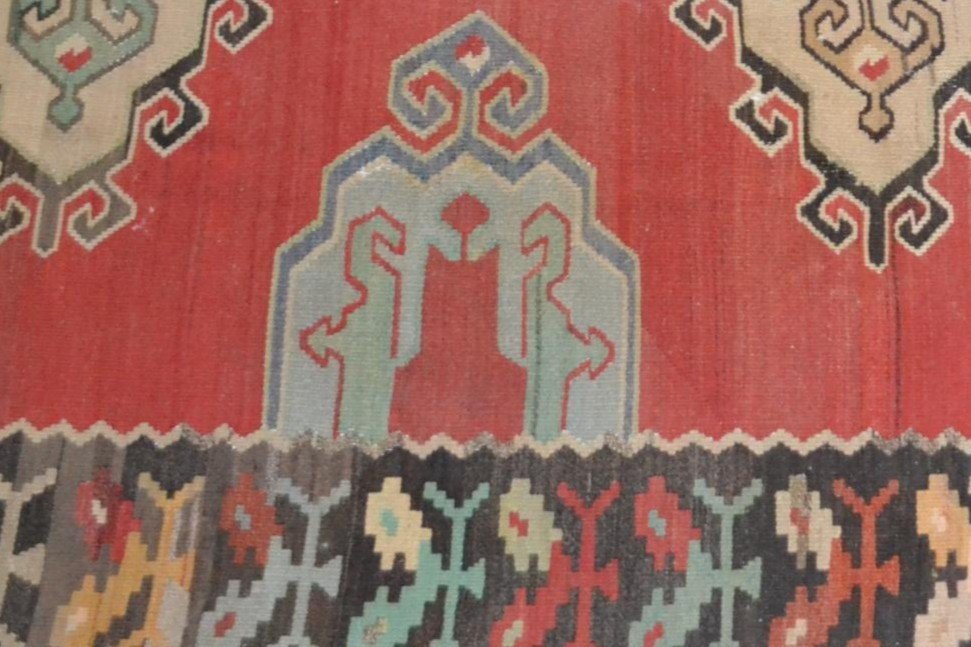 Important And Heavy Kilim, 258 Cm X 350 Cm, Wool Around 1960/1970, Anatolia, Turkey, Very Beautiful-photo-4