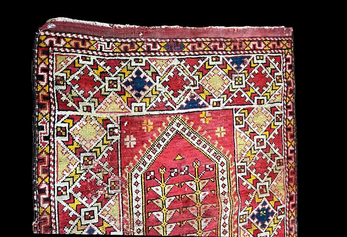 Rare Old Avunya, 95 Cm X 135 Cm, Hand-knotted Wool In Turkey, Marmara Region, Collection-photo-1