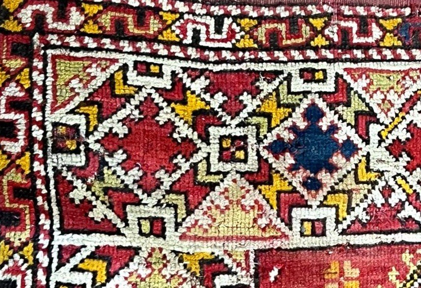 Rare Avunya ancien, 95 cm x 135 cm, laine nouée main en Turquie, région de Marmara, collection-photo-4
