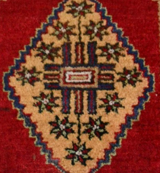 Yastik Around 1950, 51 Cm X 109 Cm, Hand-knotted Wool In Turkey, Welcome Mat, In Good Condition-photo-1
