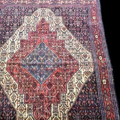 Senneh Carpet, Ancient Persian, 144 X 214 Cm, Hand-knotted Wool, Iranian Kurdistan, Very Good Condition-photo-2