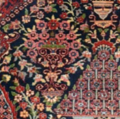 Floral Kashan With Trees Of Life, 128 Cm X 202 Cm, Circa 1950, Hand-knotted Kork Wool In Iran-photo-6