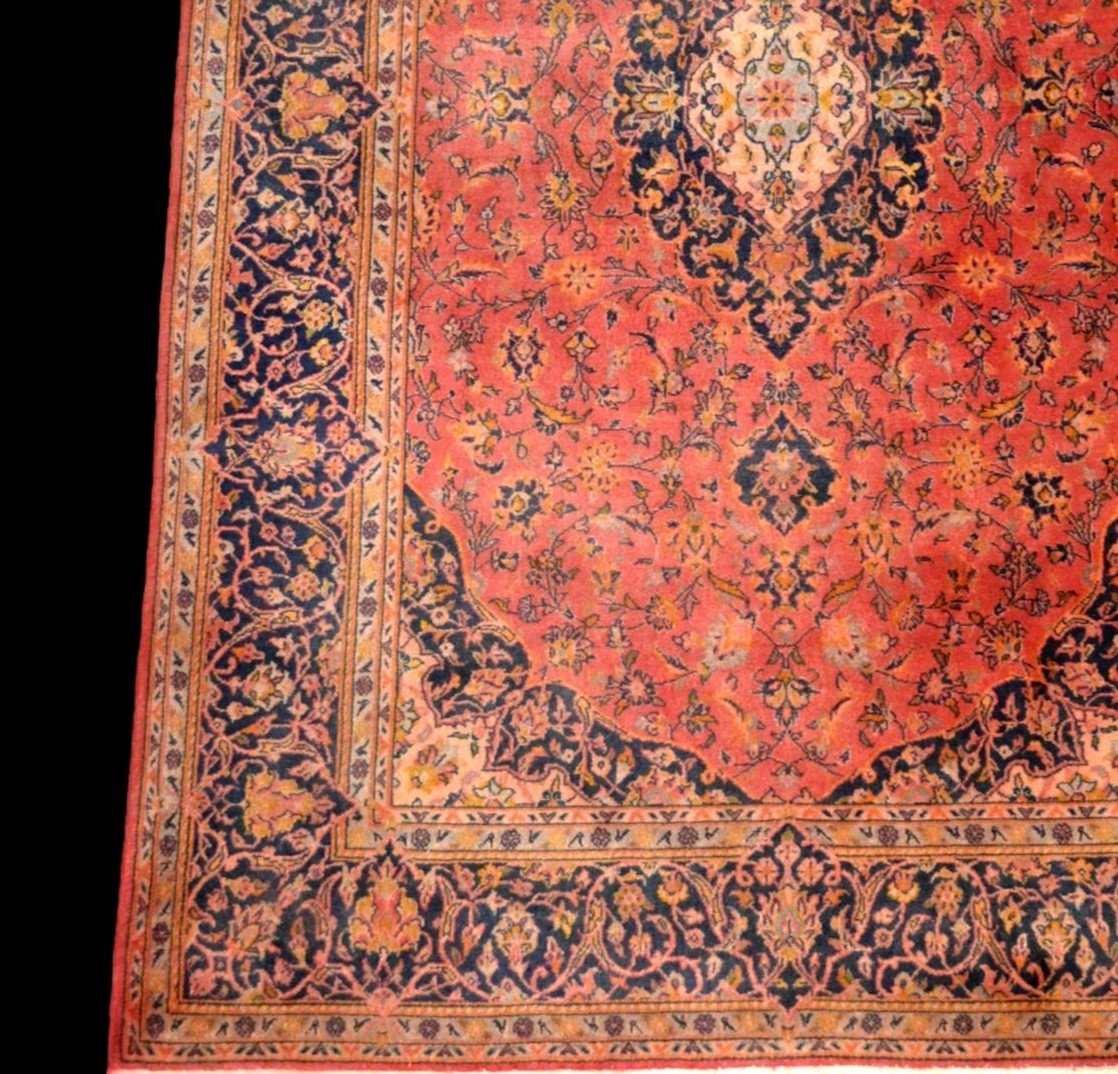 Workshop Kashan Signed, 140 Cm X 215 Cm, Hand-knotted Wool In Iran, 1950-1960, Superb Quality-photo-5