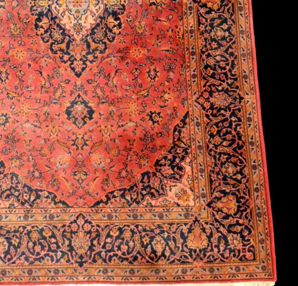 Workshop Kashan Signed, 140 Cm X 215 Cm, Hand-knotted Wool In Iran, 1950-1960, Superb Quality-photo-6