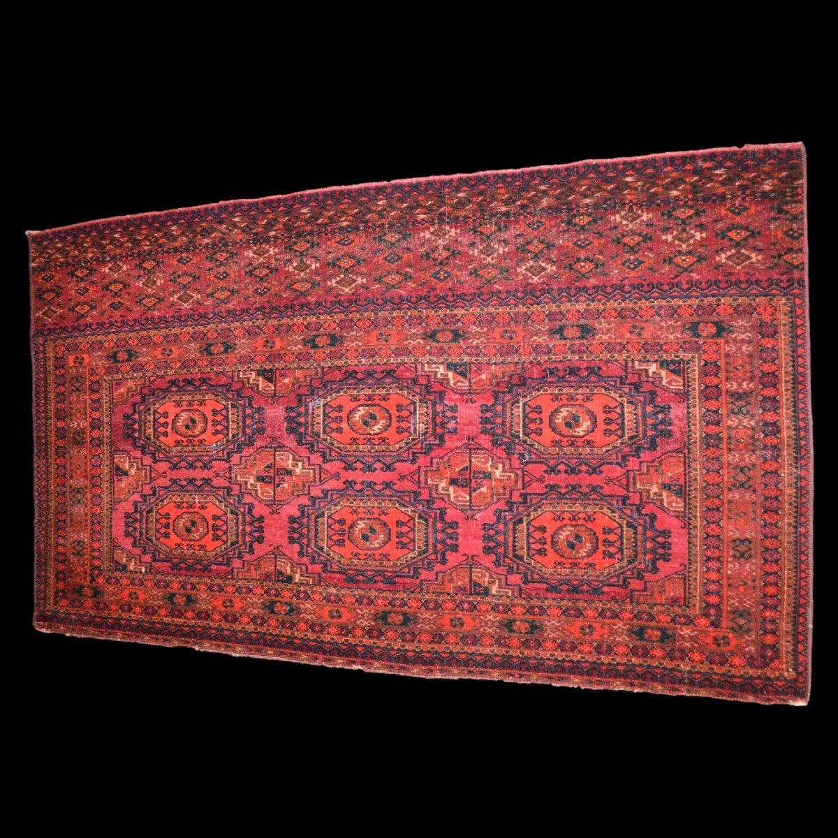 Chouval Tekké, 80 Cm X 135 Cm, Wool / Wool Hand Knotted In Central Asia Before 1950, Good Condition-photo-3