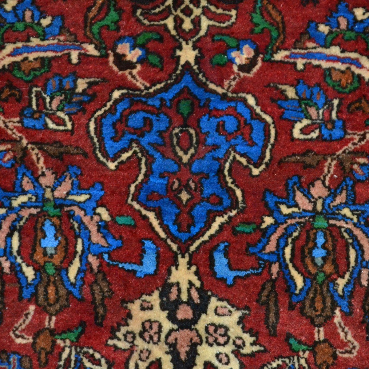 Tapis Ispahan, 145 cm x 217 cm, laine & soie nouées main, Iran vers 1980, état parfait-photo-2