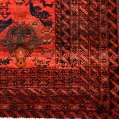 Baluche, Animal Decor, 115 X 193 Cm, Hand-knotted Wool In Iran, 1950-1960, Very Good Condition-photo-7