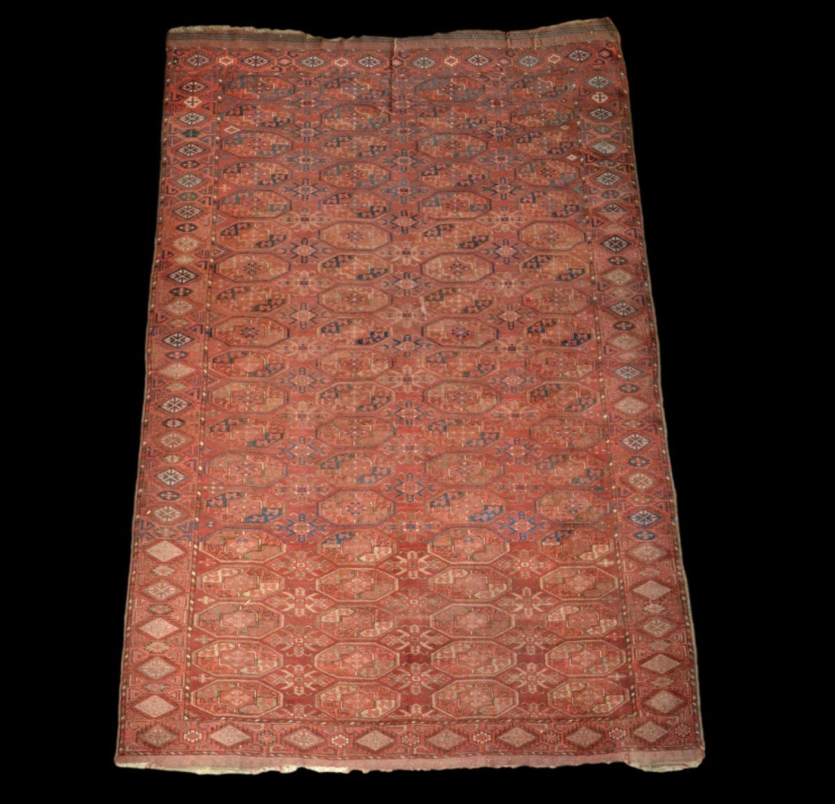 Turkmen Carpet, Yomoud, Gul Tauk-nuska, 160 X 246 Cm, Extremely Rare Large Model From The 19th Century-photo-2