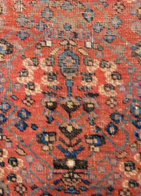 Afshar ancien, décor floral, 143 x 178 cm, laine nouée main, Perse, Iran, fin XIXème, début XXè-photo-2