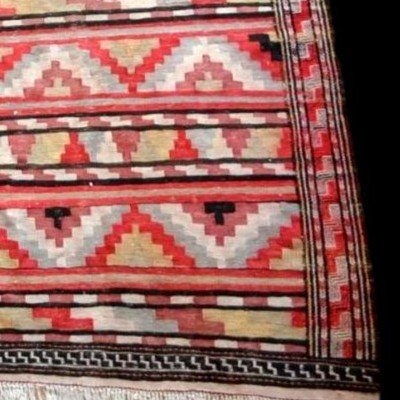 Important Kilim Senneh vers 1950, 180 cm x 364 cm, laine tissée main, Iran , parfait état-photo-6