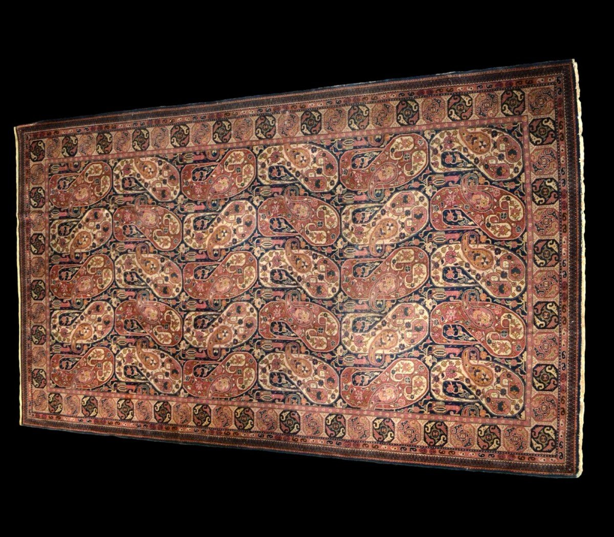 Tabriz, Decor By Botehs, 165 Cm X 288 Cm, Hand-knotted Wool In Iran Around 1960, Quality Rug-photo-4
