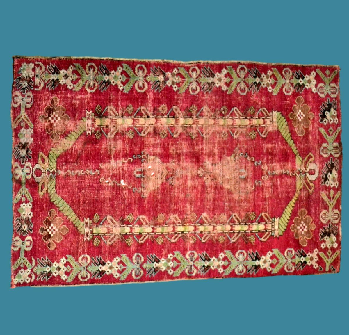 Kirsehir - Medjidi, Ottoman, 102 X 157 Cm, Hand-knotted Wool/wool, Mid-19th Century Turkey-photo-2