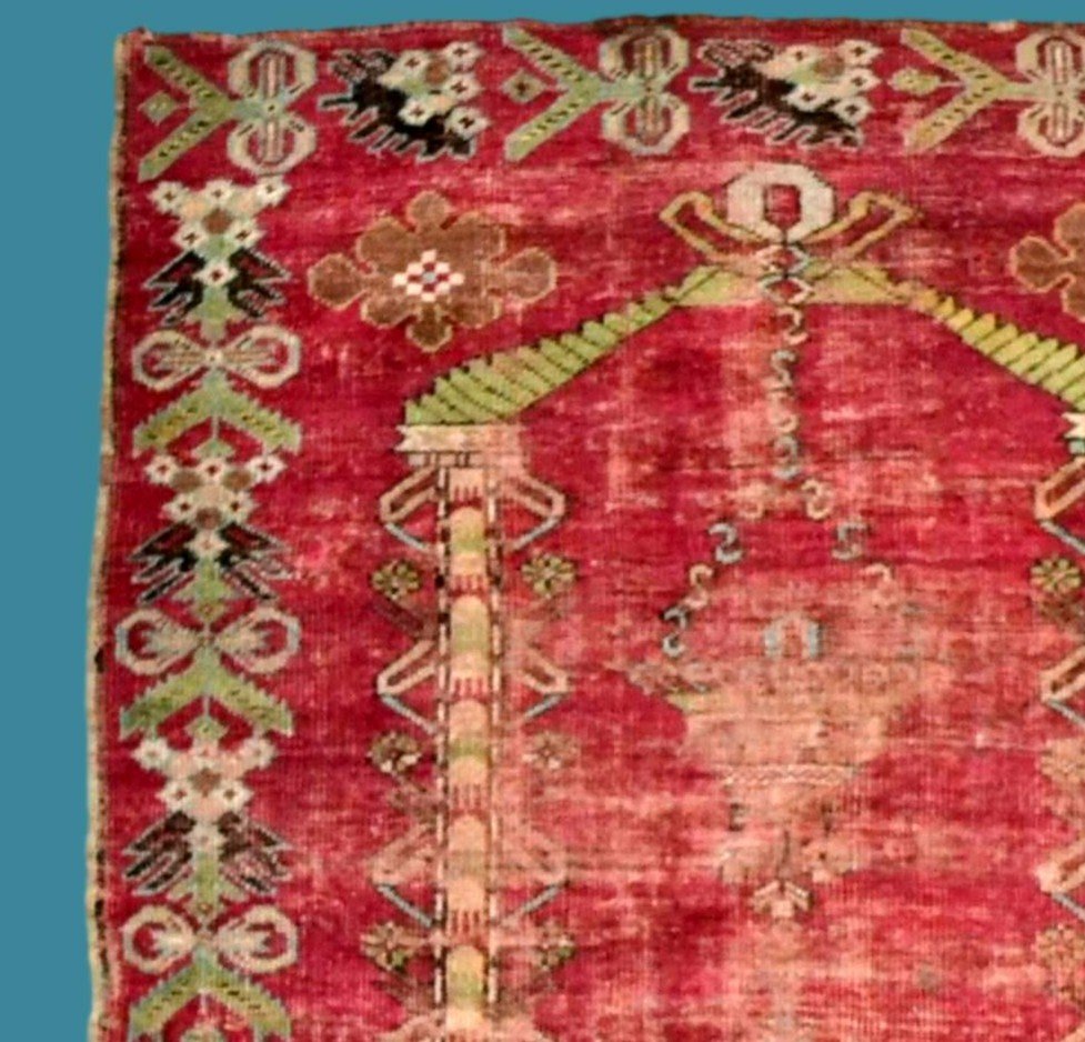 Kirsehir - Medjidi, Ottoman, 102 X 157 Cm, Hand-knotted Wool/wool, Mid-19th Century Turkey-photo-4