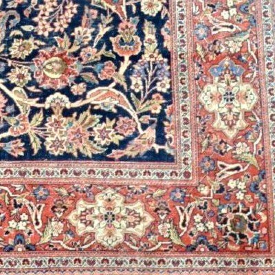 Kashan, Persian, 133 Cm X 204 Cm, Around 1950-60, Kork Wool & Silk, Iran, Superb Condition-photo-7