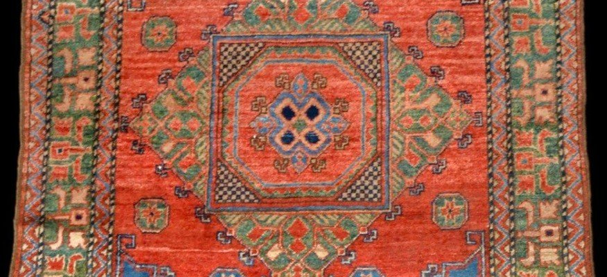 Kazak, 125 cm x 175 cm, laine nouée main en Anatolie ou Géorgie vers 1970, parfait état-photo-2