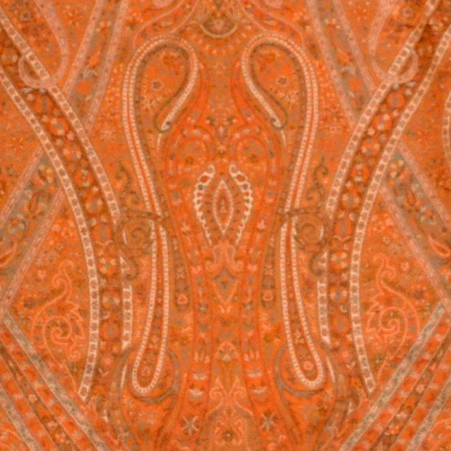 Kaftan du Cachemire, laine tissée, doublé, taille femme FR 40, superbe et impeccable, fin XXème-photo-3
